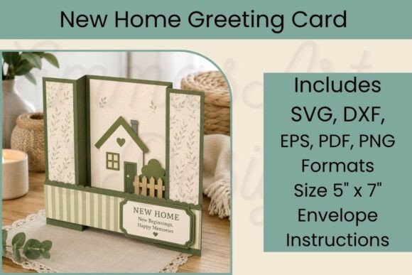 New Home 3D SVG Card