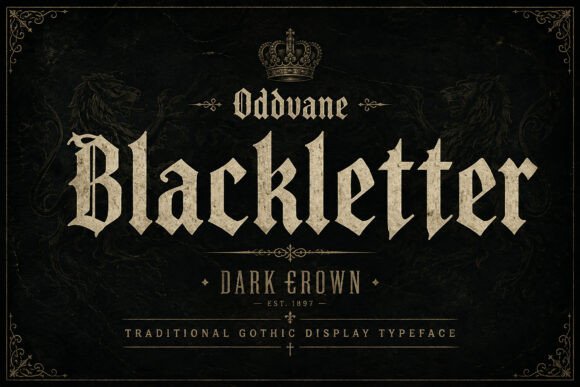 Oddvane Blackletter Font By Wow Magic