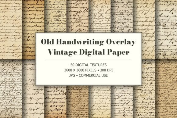 Old Handwriting Overlay Vintage Textures