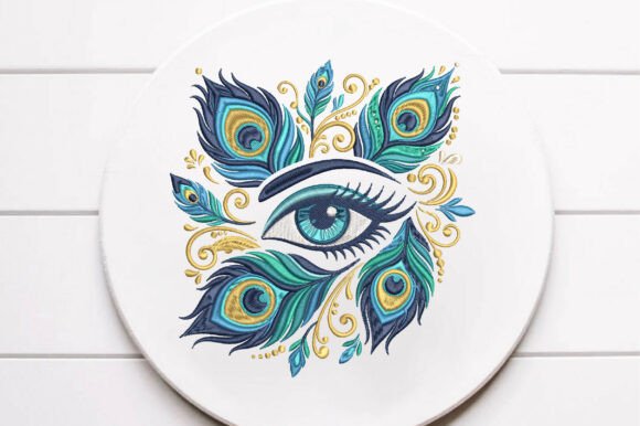 Peacock Eye Machine Embroideryp
