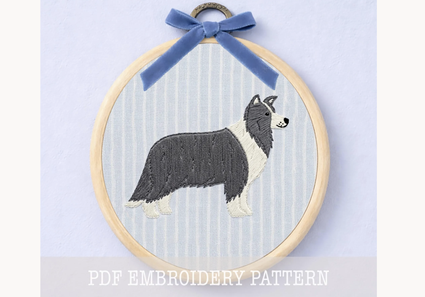 Sheltie Dog Portrait Embroidery Pattern