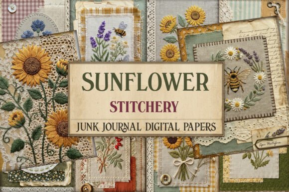 Sunflower Stitchery Junk Journal Paper