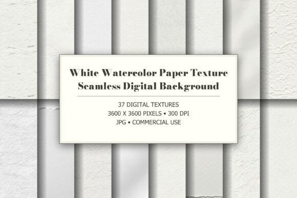 White Watercolor Paper Seamless Textures