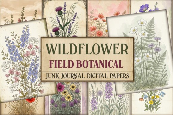 Wildflower Field Botanical Junk Journal