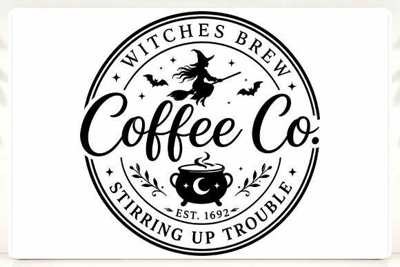 Witches Brew Coffee Halloween PNG