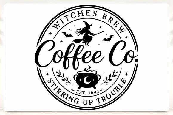 Witches Brew Coffee Halloween PNG