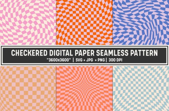 12 Checkered Seamless Pattern Bundle