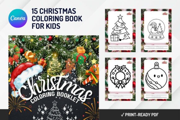 15 Christmas Coloring Book Canva