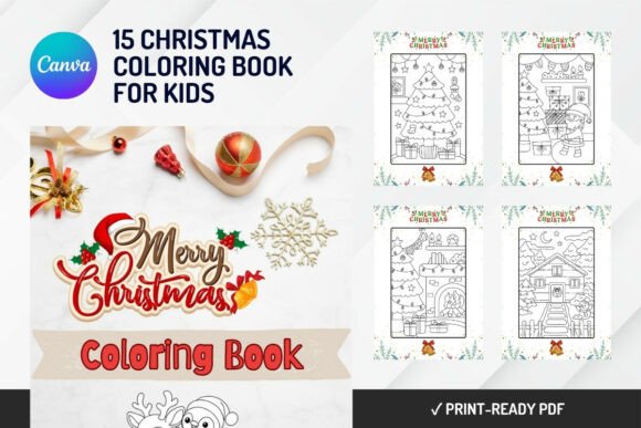 15 Christmas Coloring Book Templates
