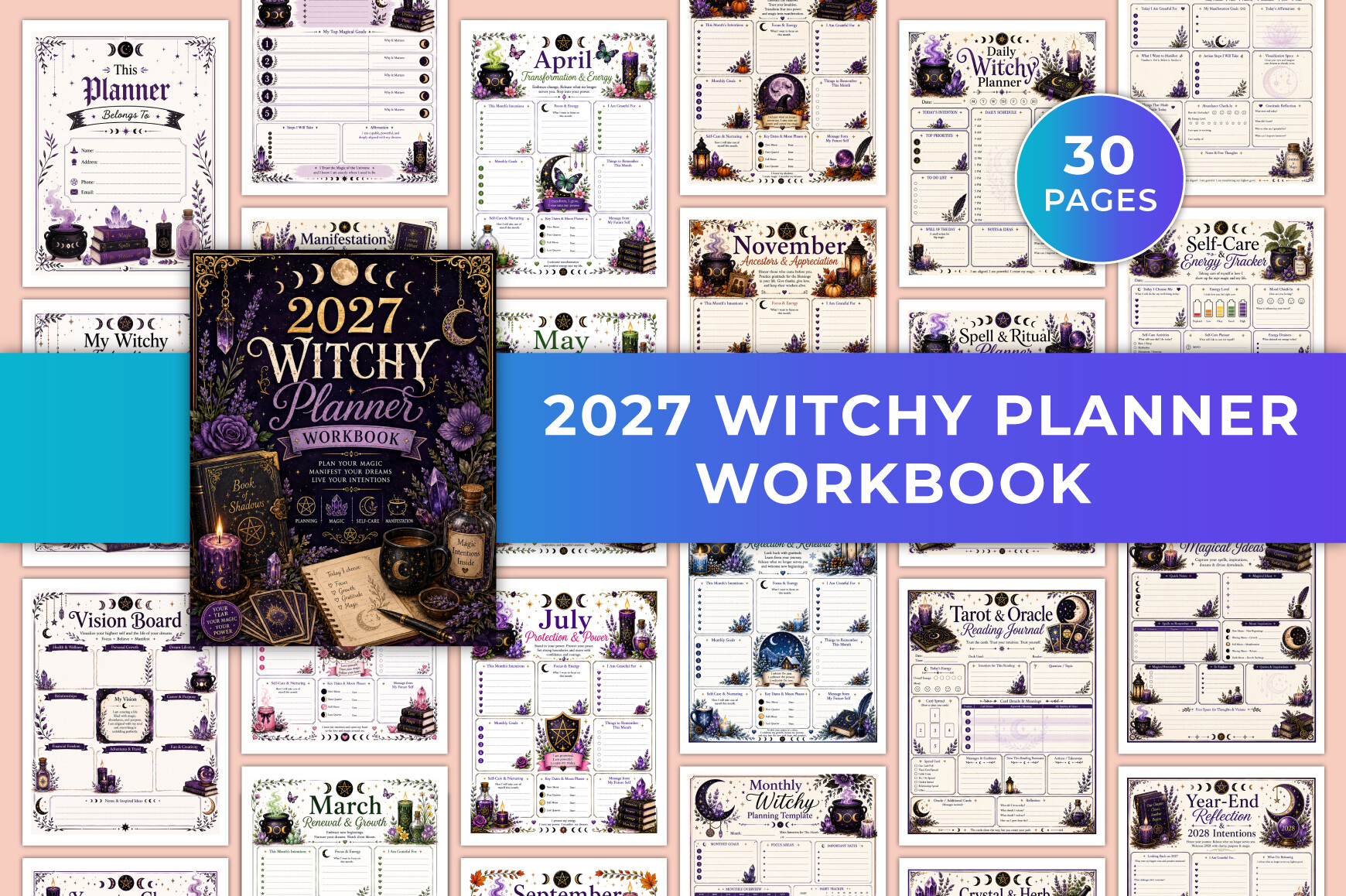 2027 Witchy Planner Workbook KDP