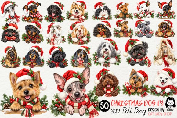 50 Peeking Christmas Dog Breeds Part 3
