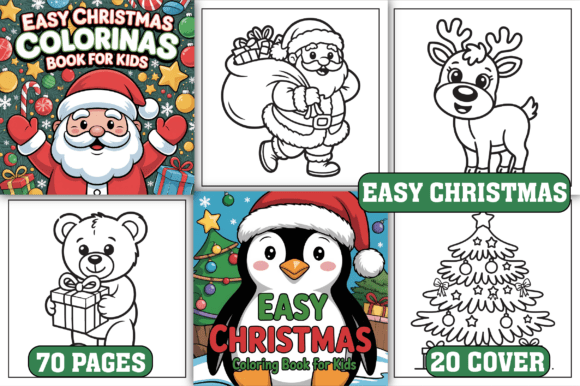 70 Easy Christmas Coloring Page for Kids