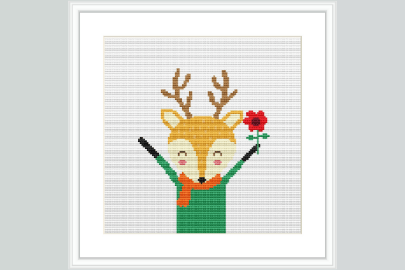Autumn Deer Cross Stitch Pattern