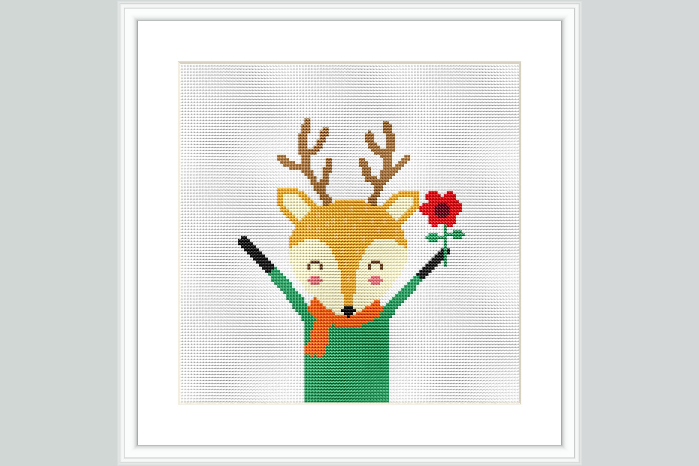 Autumn Deer Cross Stitch Pattern