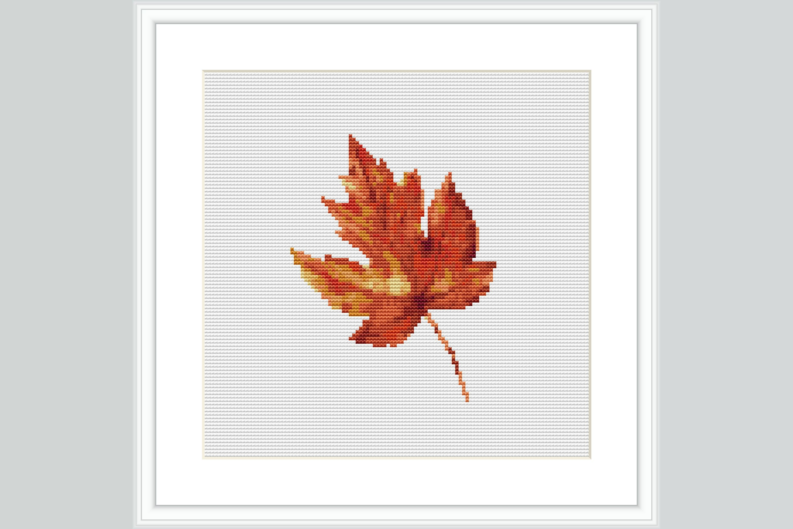 Autumn Leaf Cross Stitch Pattern