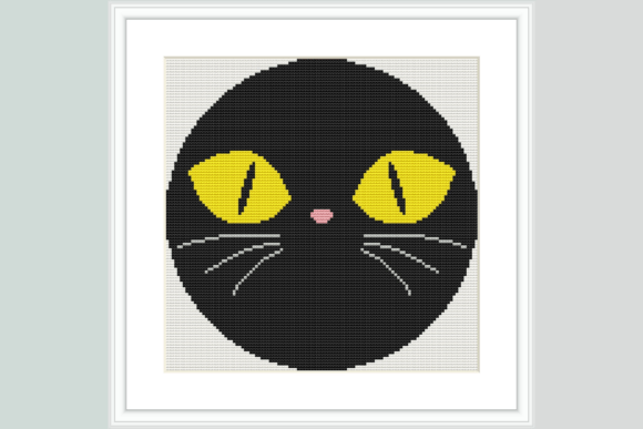 Black Cat Cross Stitch Pattern