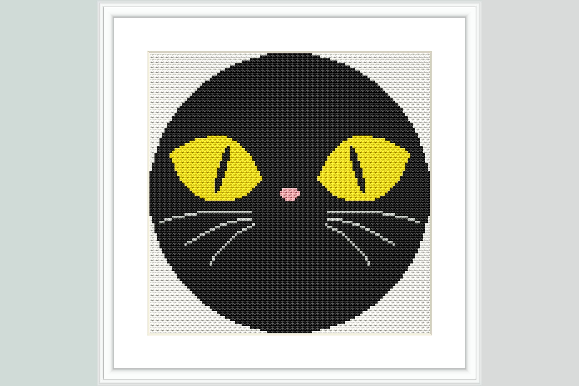 Black Cat Cross Stitch Pattern