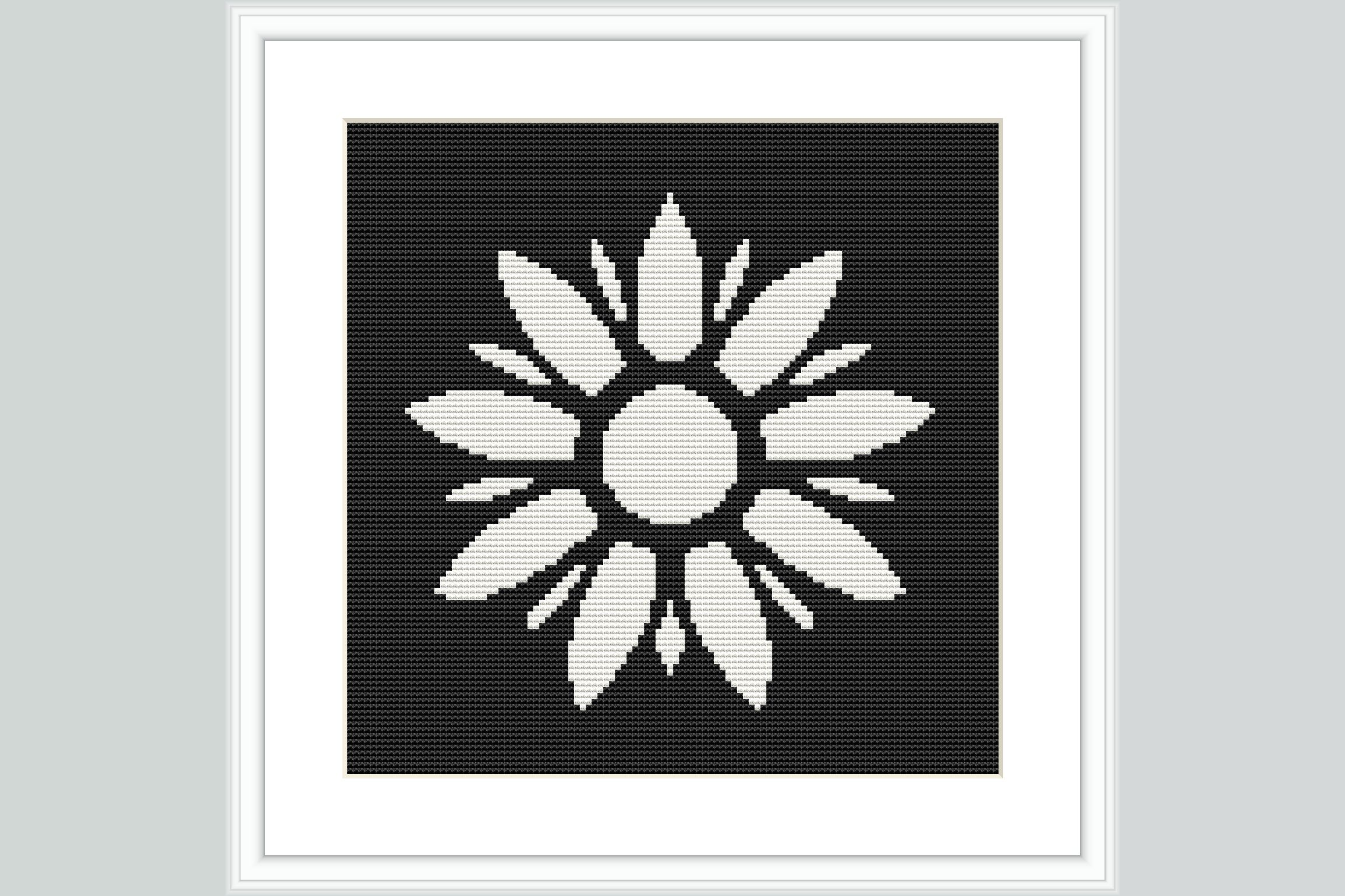 Black White Flower Cross Stitch Pattern