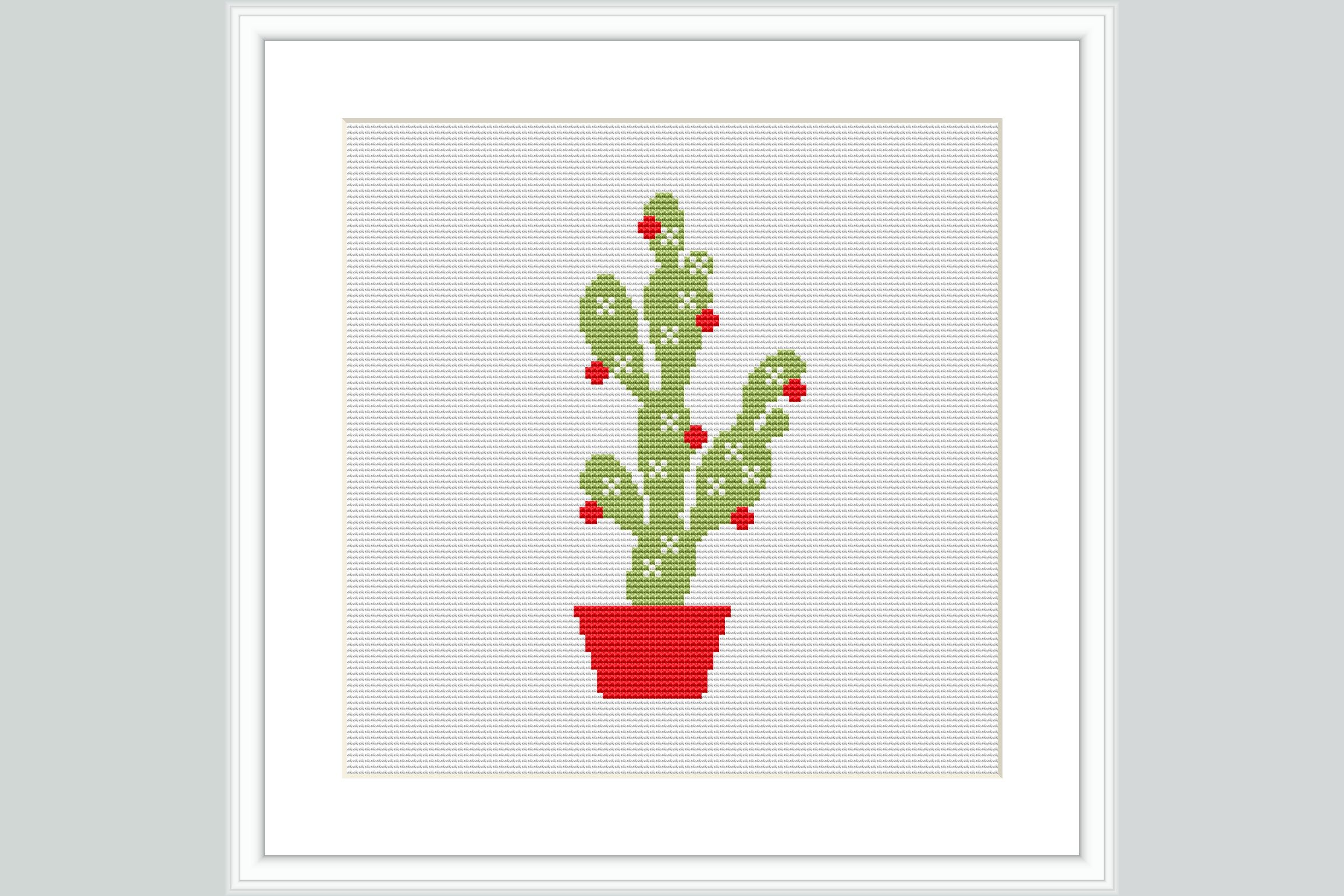Blooming Cactus Cross Stitch Pattern