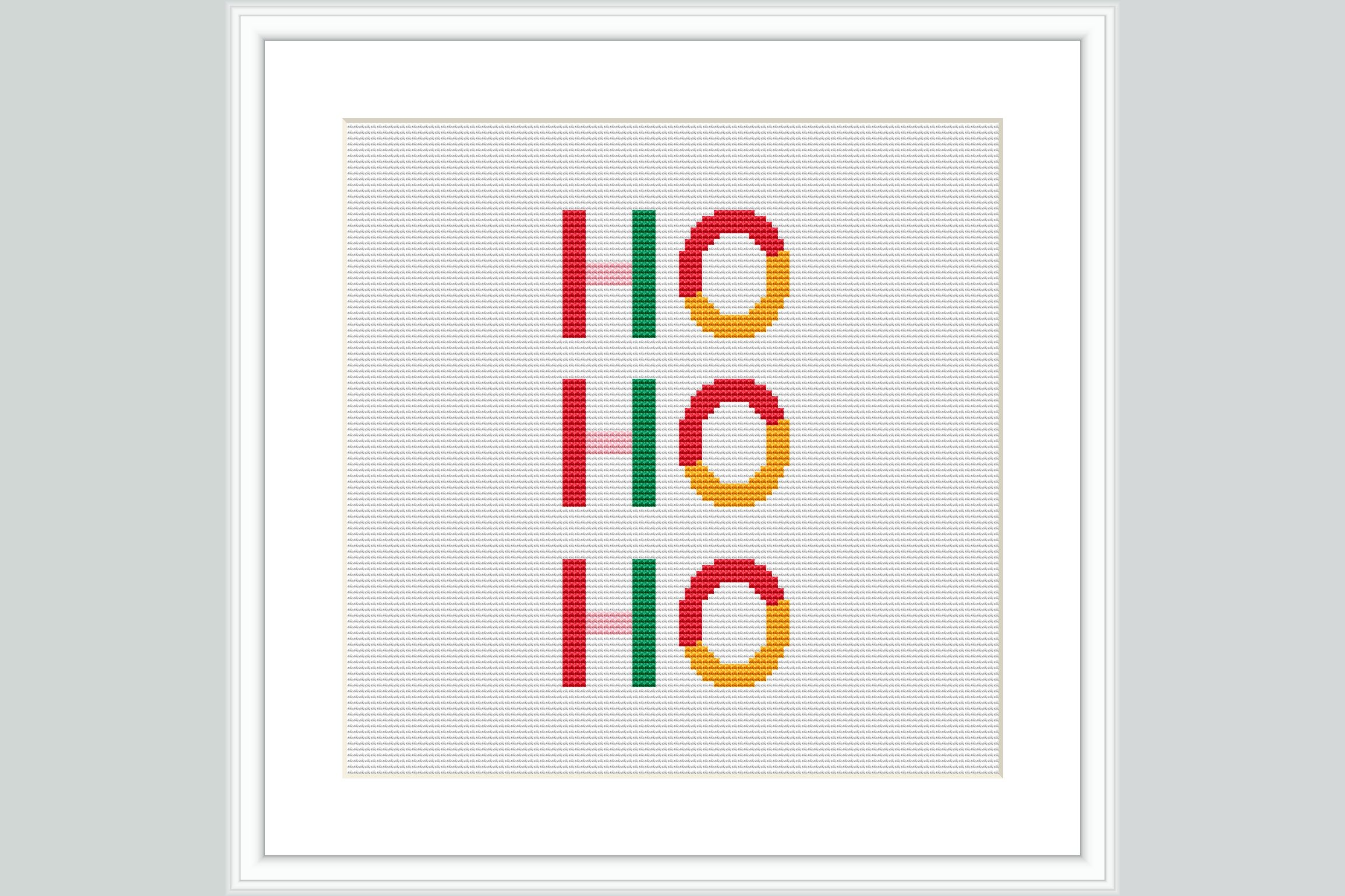 Bold Ho Ho Ho Cross Stitch Pattern