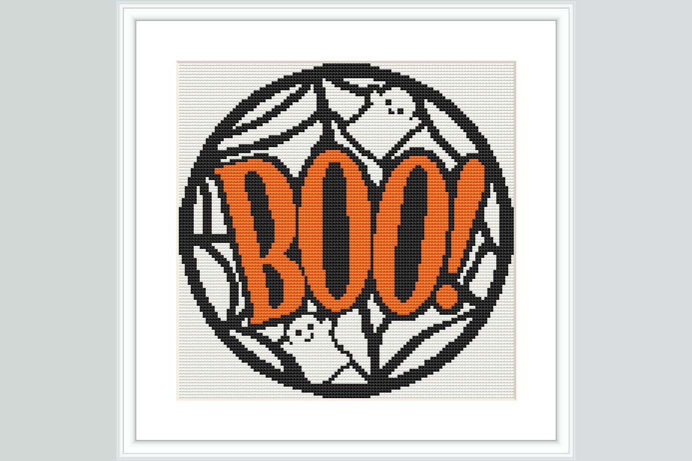 Boo Ghost Cross Stitch Pattern