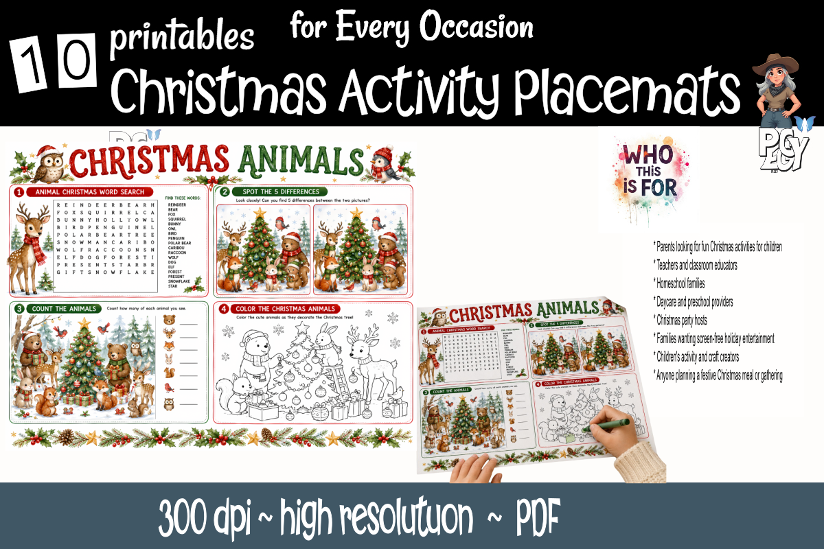 Christmas Activity Placemats