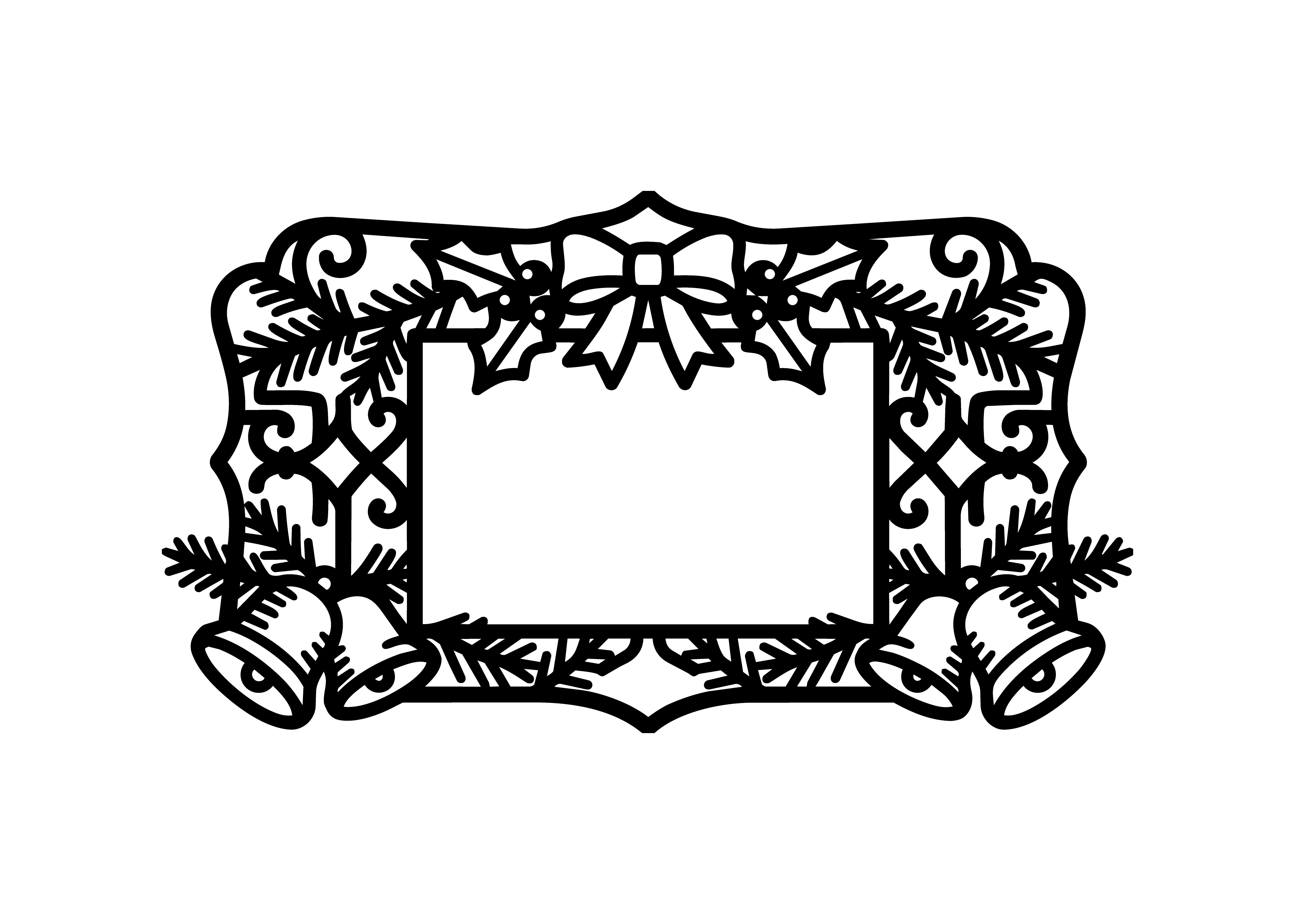 Christmas Bells Holiday Frame SVG