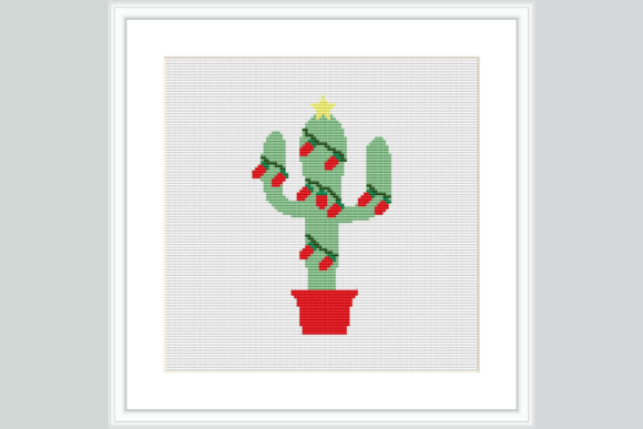 Christmas Cactus Cross Stitch Pattern