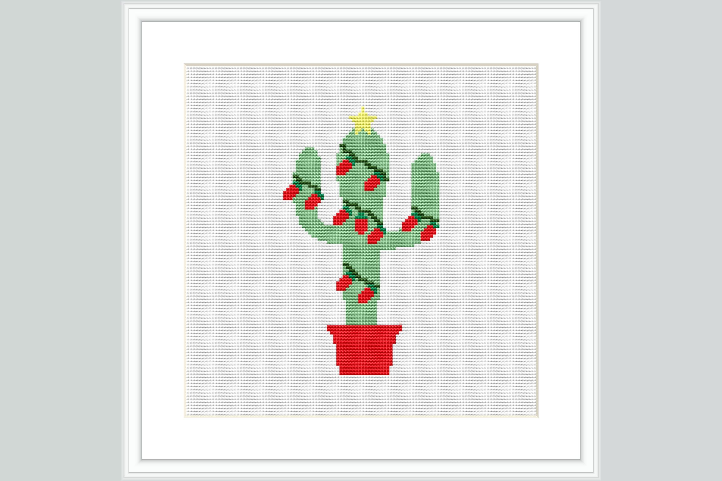 Christmas Cactus Cross Stitch Pattern
