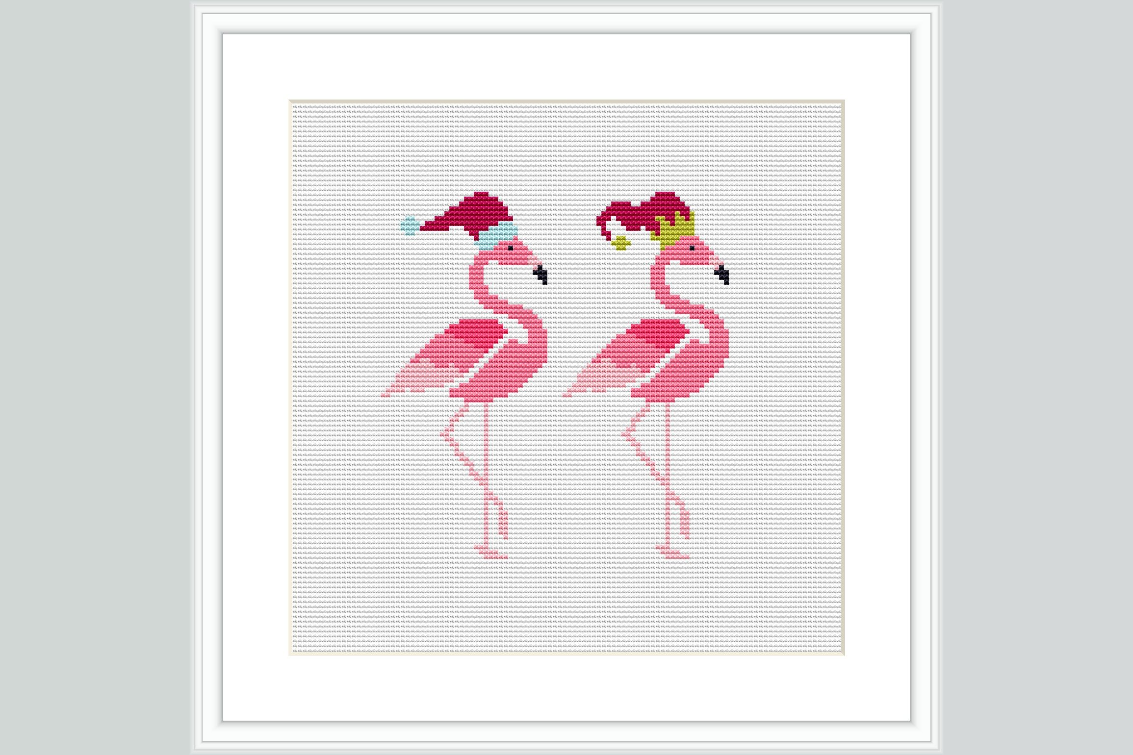 Christmas Flamingos Cross Stitch Pattern