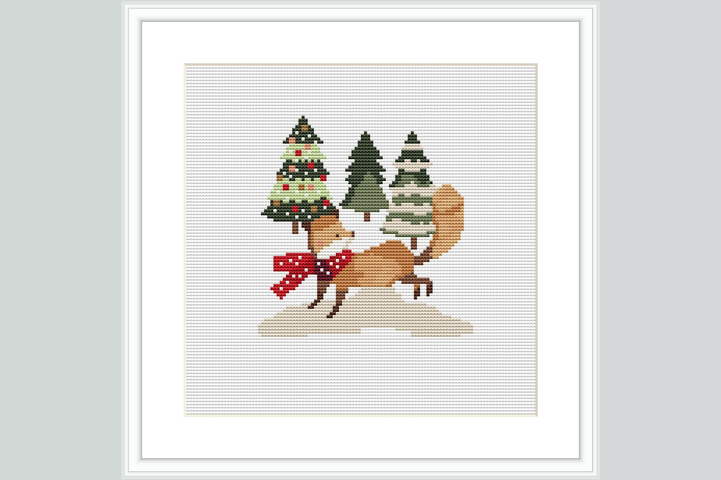 Christmas Fox Cross Stitch Pattern