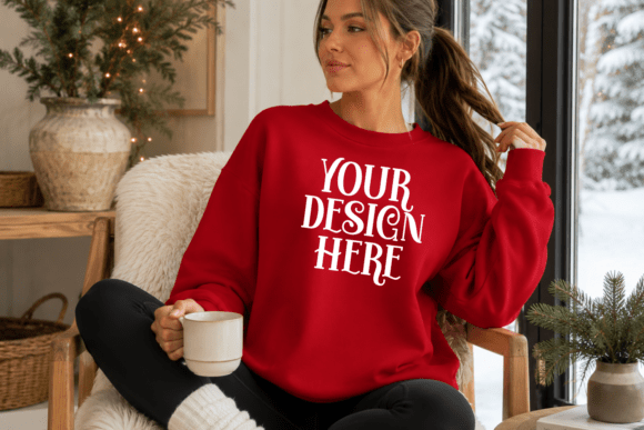 Christmas Gildan 18000 Sweatshirt Mockup