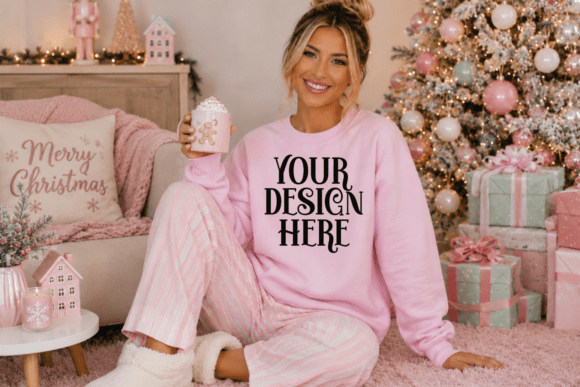 Christmas Gildan 18000 Sweatshirt Mockup
