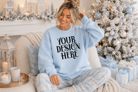 Christmas Gildan 18000 Sweatshirt Mockup