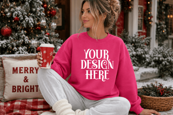 Christmas Gildan 18000 Sweatshirt Mockup