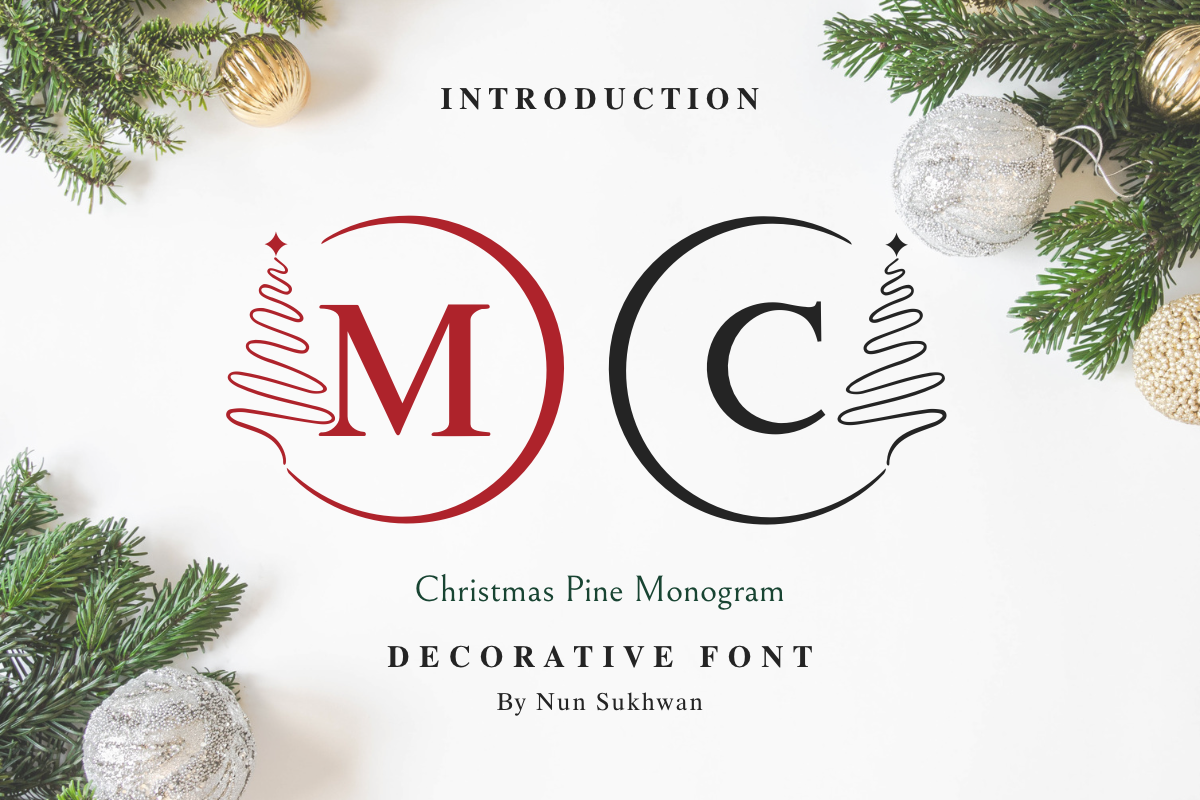 Christmas Pine Monogram