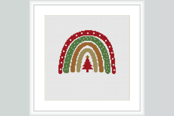 Christmas Rainbow Cross Stitch Pattern
