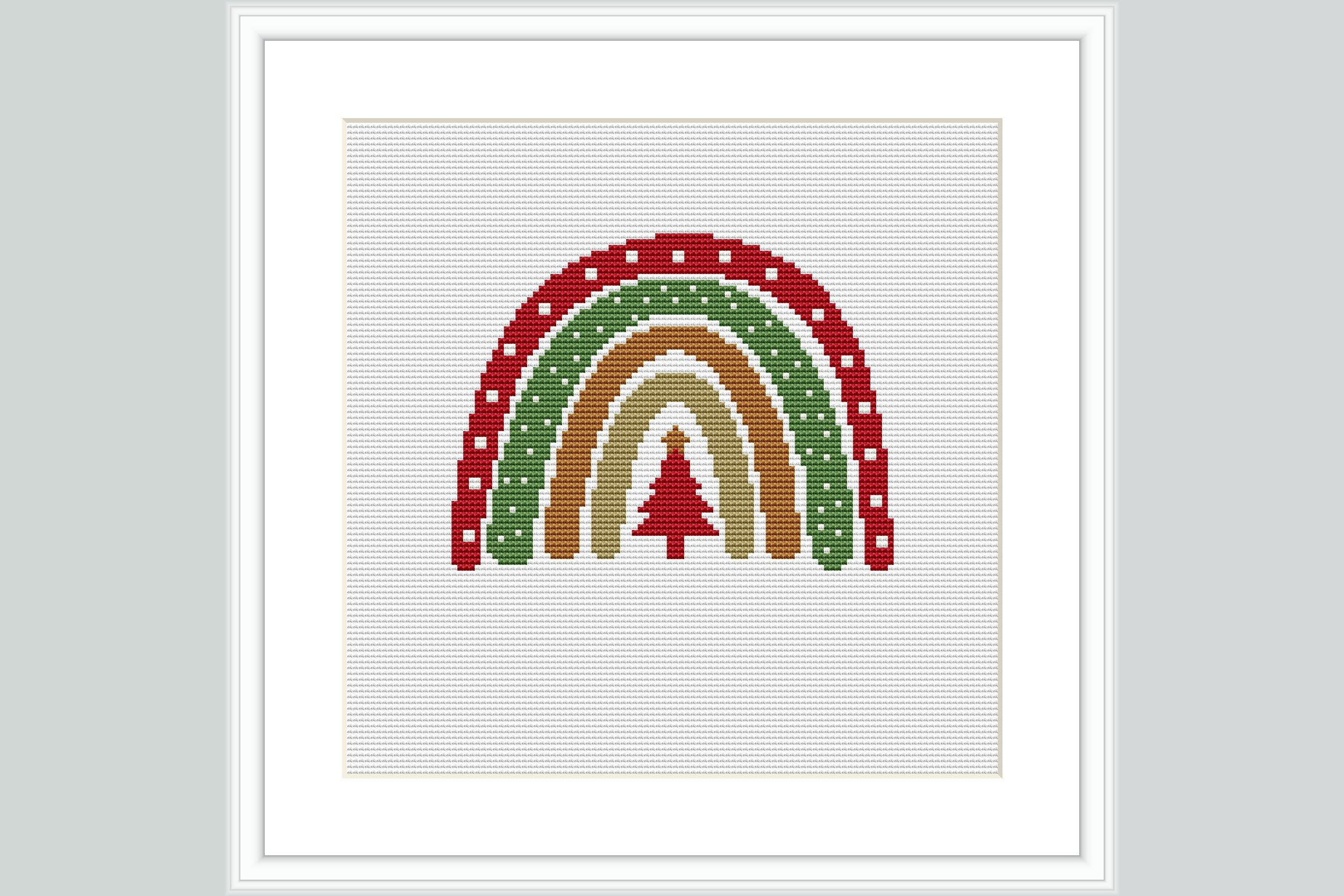 Christmas Rainbow Cross Stitch Pattern