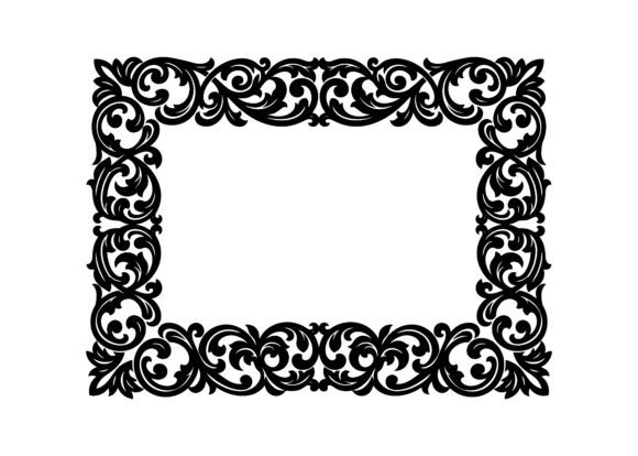 Classic Acanthus Scroll Frame SVG