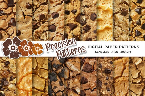 Cookie Close-Up Texture Seamless Pattern