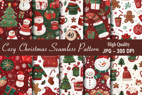 Cozy Christmas Seamless Pattern