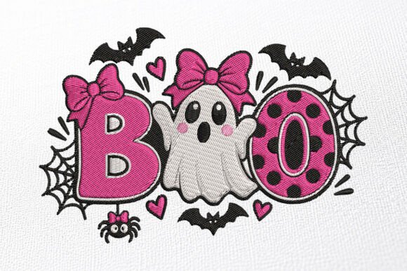 Cute Boo Machine Embroidery Pattern