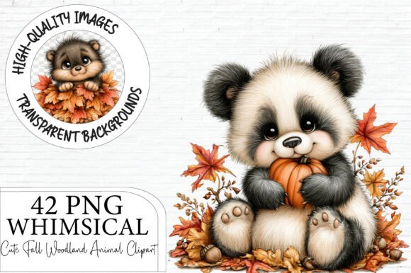 Cute Fall Woodland Animals Clipart