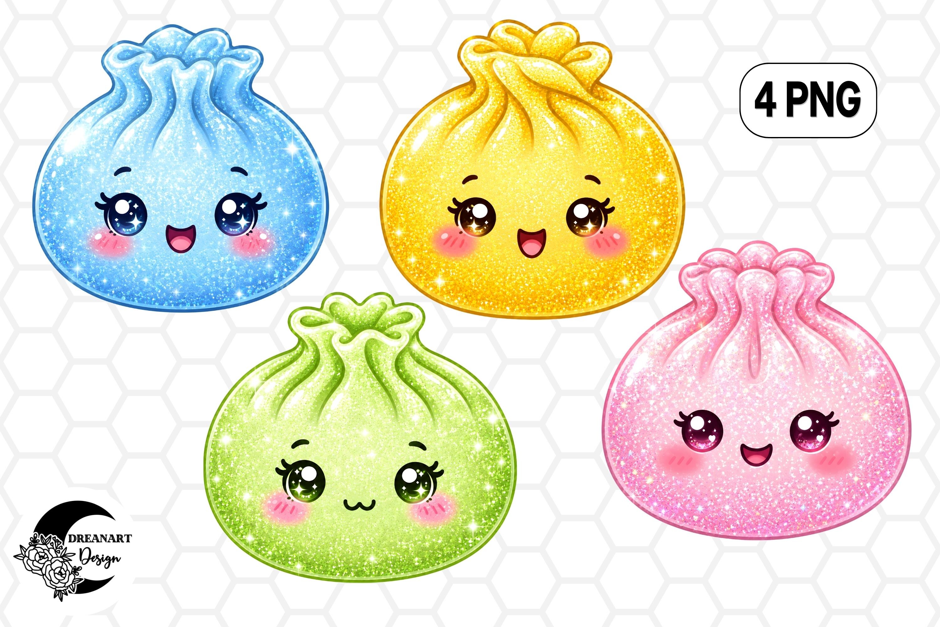 Cute Glitter Dumpling Cliparts