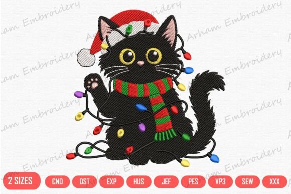 Cute Kitten with Lights