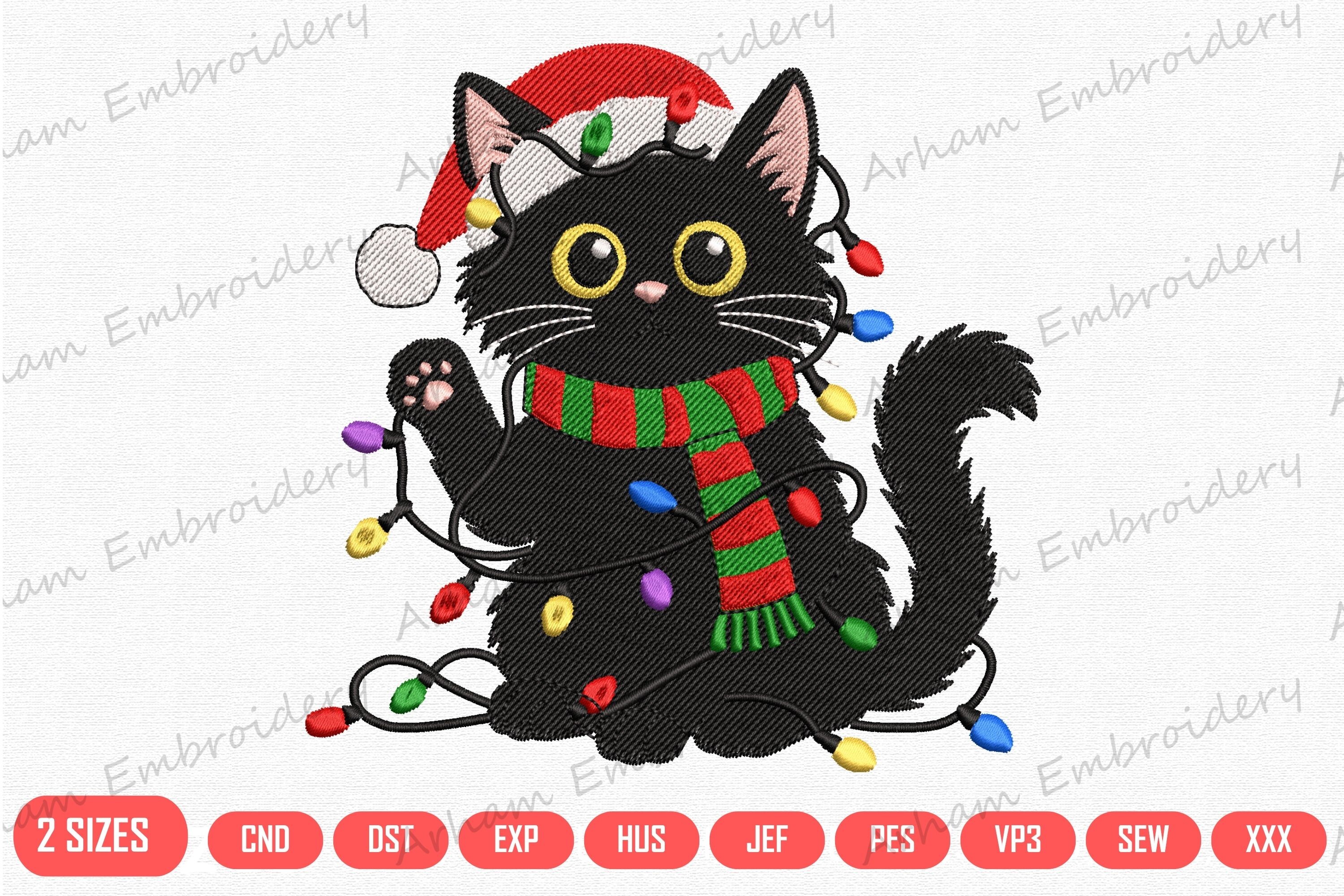 Cute Kitten with Lights