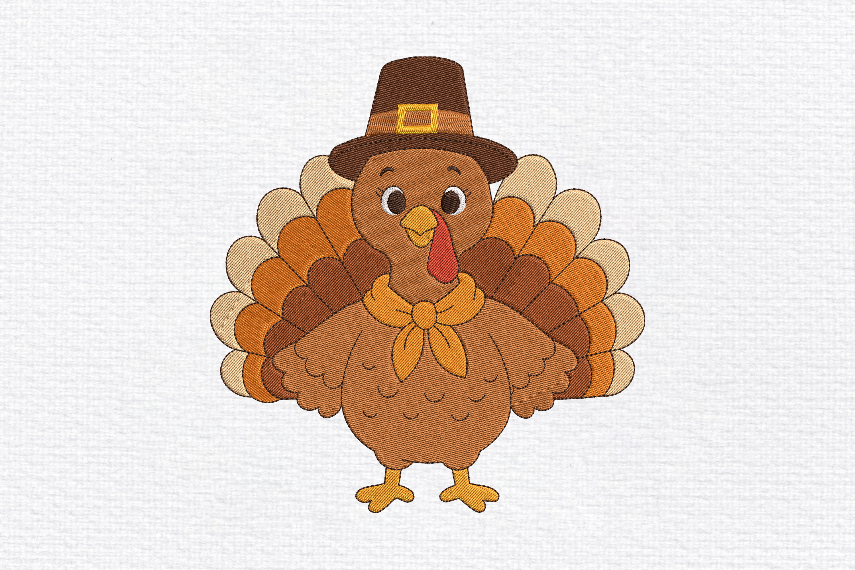 Cute Thanksgiving Turkey Embroidery