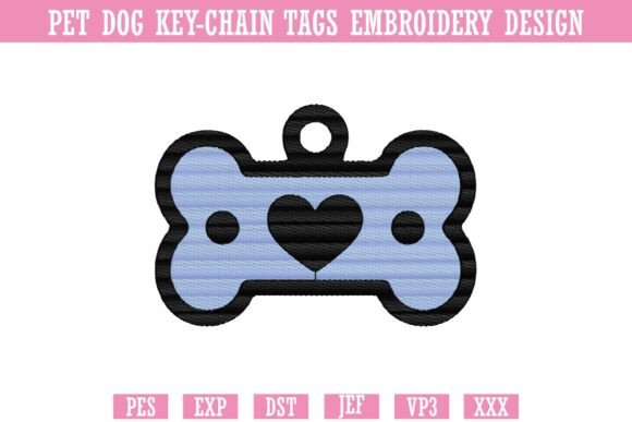 Dog Bone Embroidery Design
