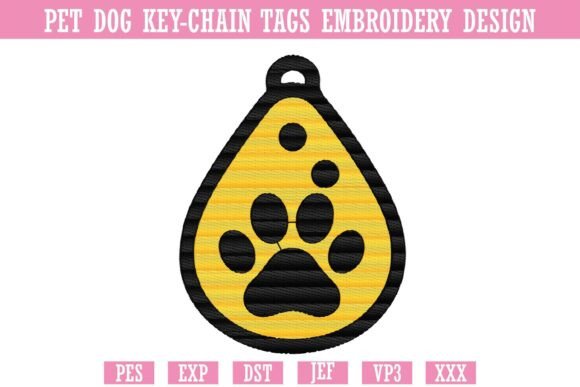 Dog Paw Machine Embroidery Design