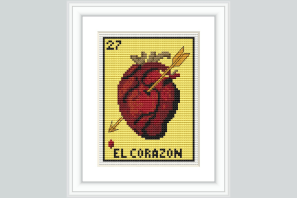 El Corazon Cross Stitch Pattern